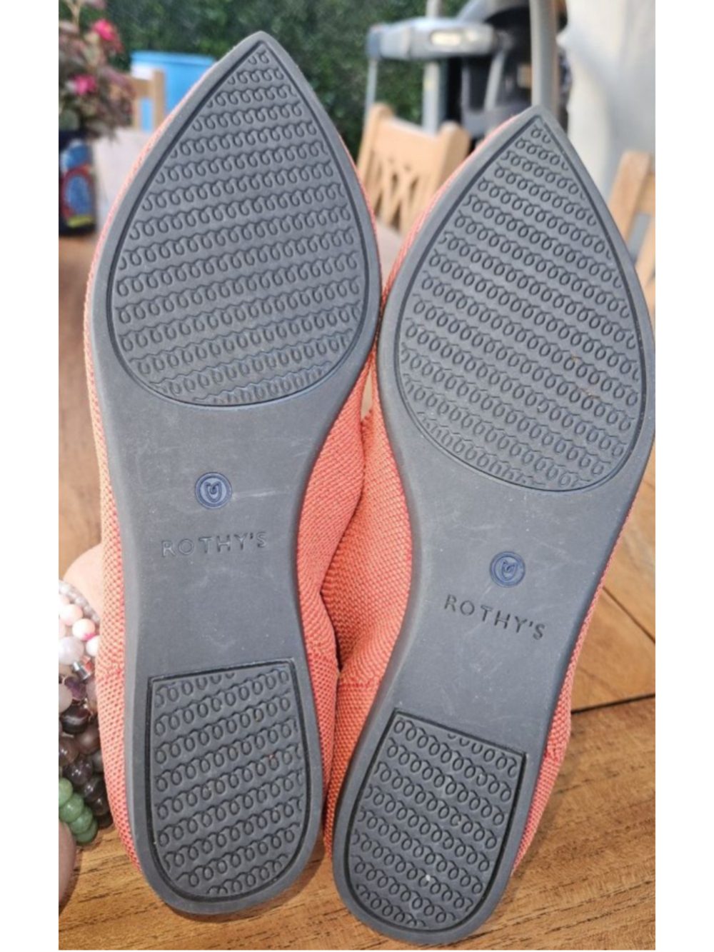 Rothy’s Retired Rare Persimmon The Point Flats Orange Shoe Size 8.5 - Picture 4 of 5